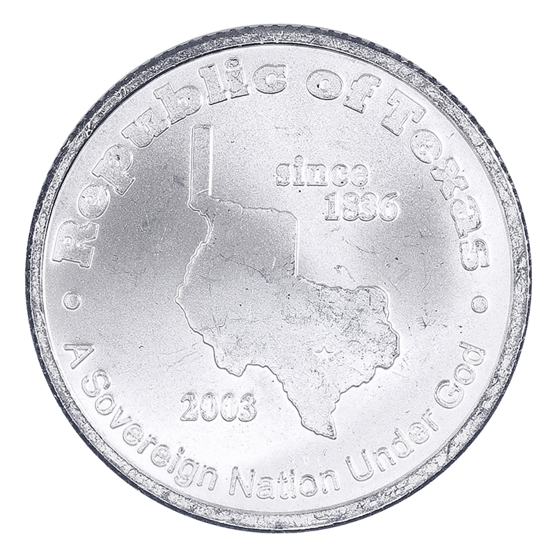 8 Gram Republic of Texas .999 Fine Silver Round 