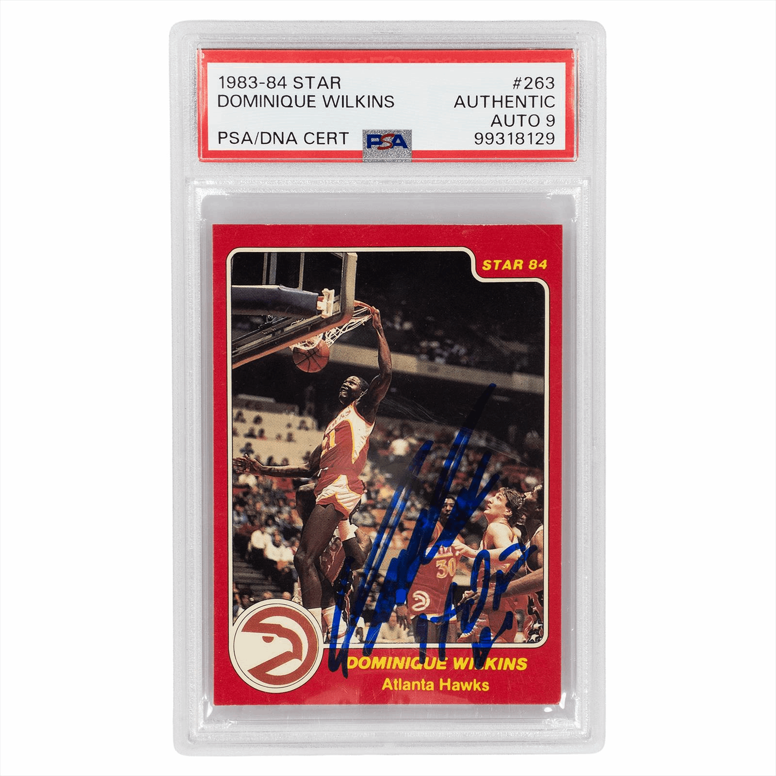 1983-84 Star Dominique Wilkins #263 PSA/DNA Authentic Auto 9