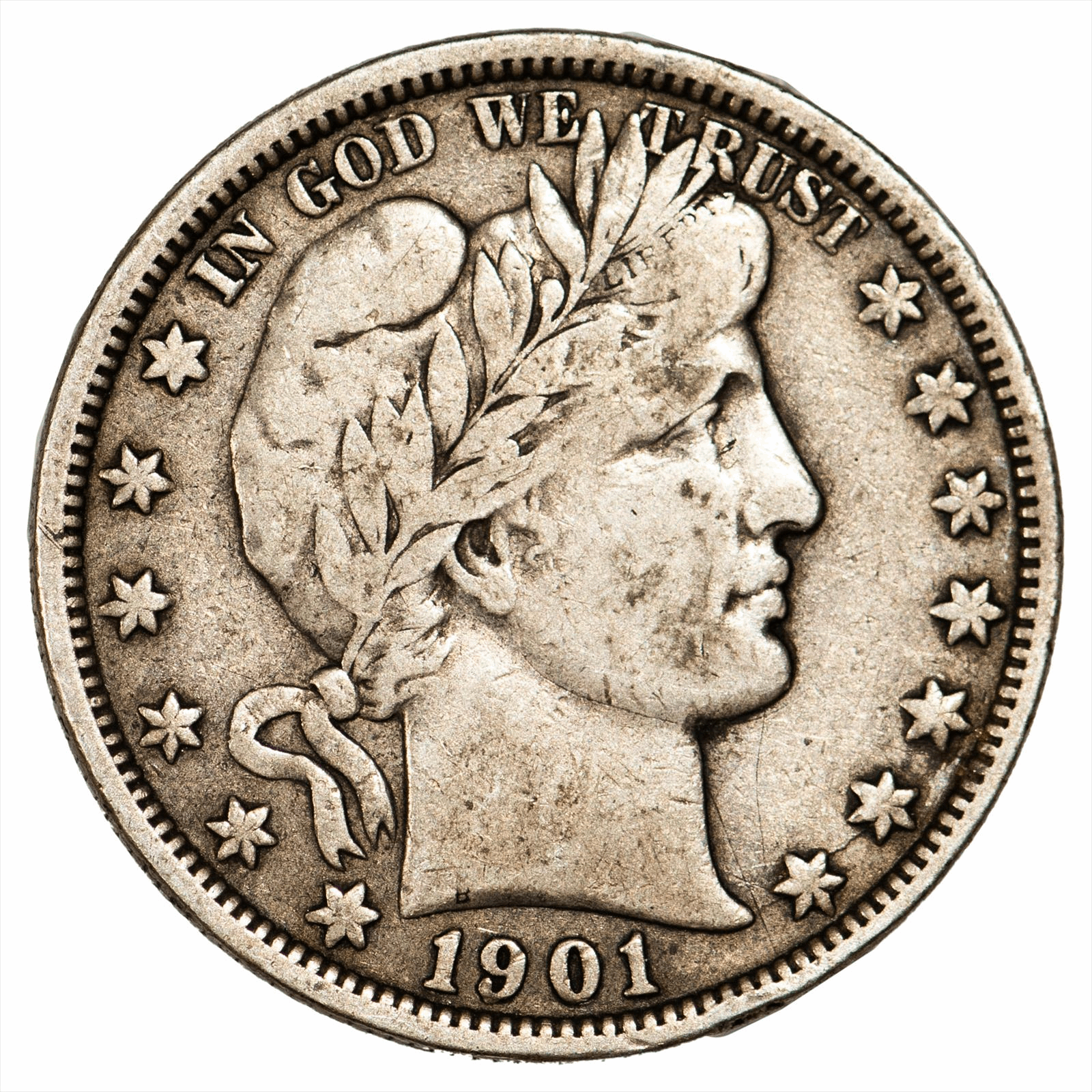 1901-O Barber Half Dollar 50C Raw 