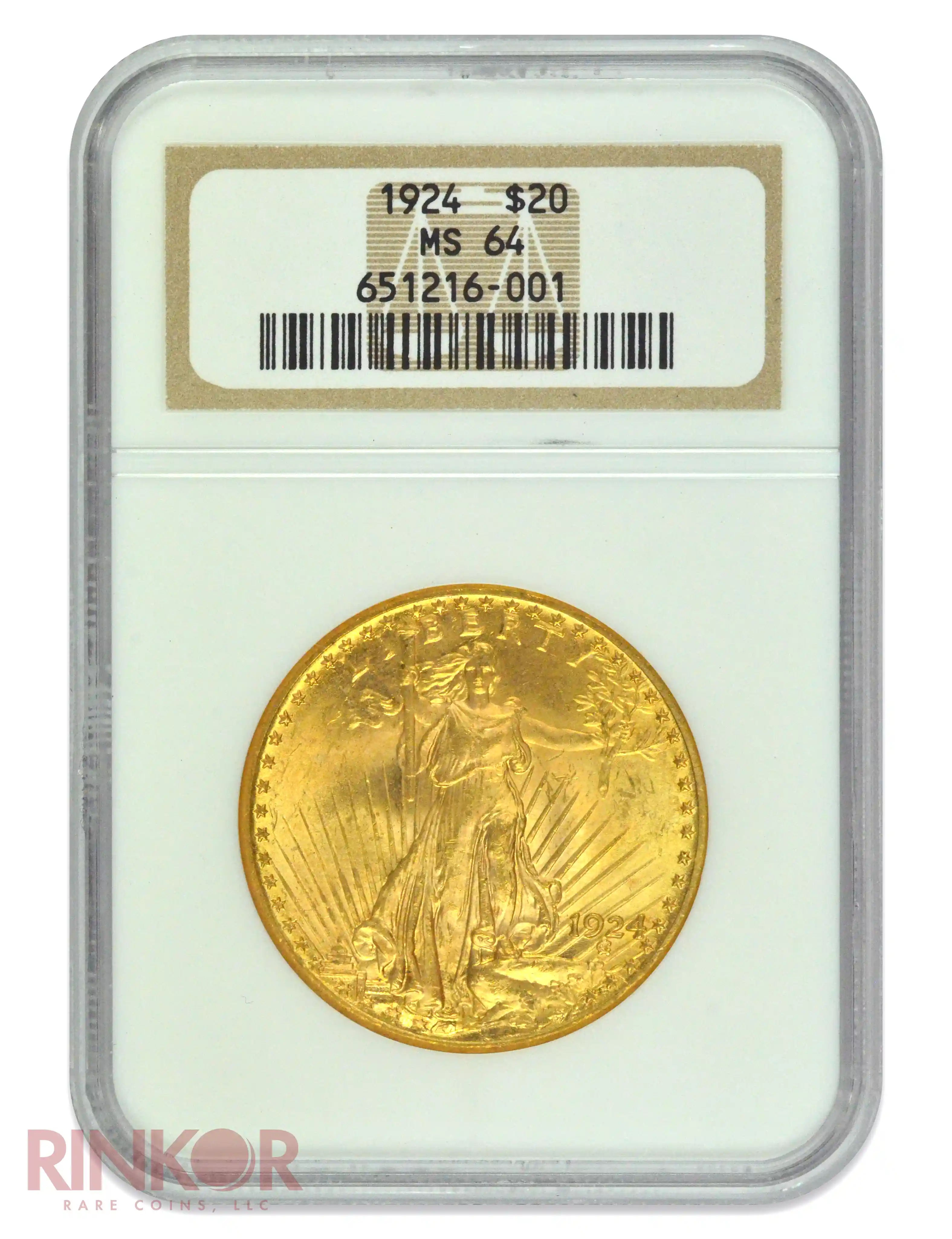 1924 $20 Saint Gaudens NGC MS 64