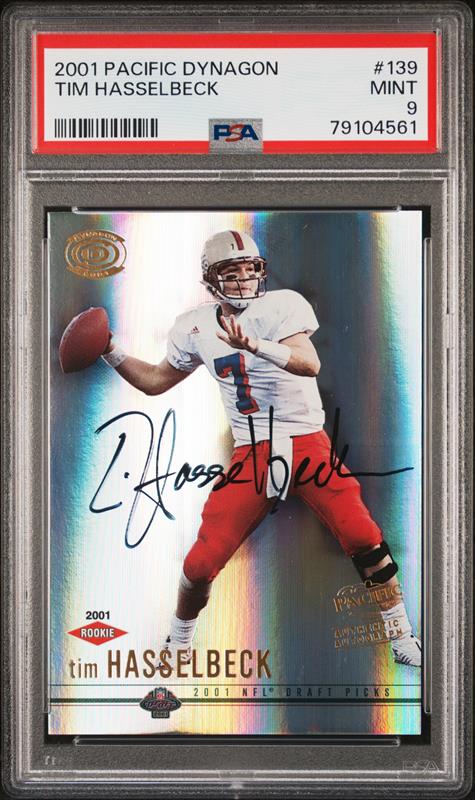 2001 Pacific Dynagon #139 TIM HASSELBECK Rookie Card  RC - POP 1/0 - PSA MINT 9
