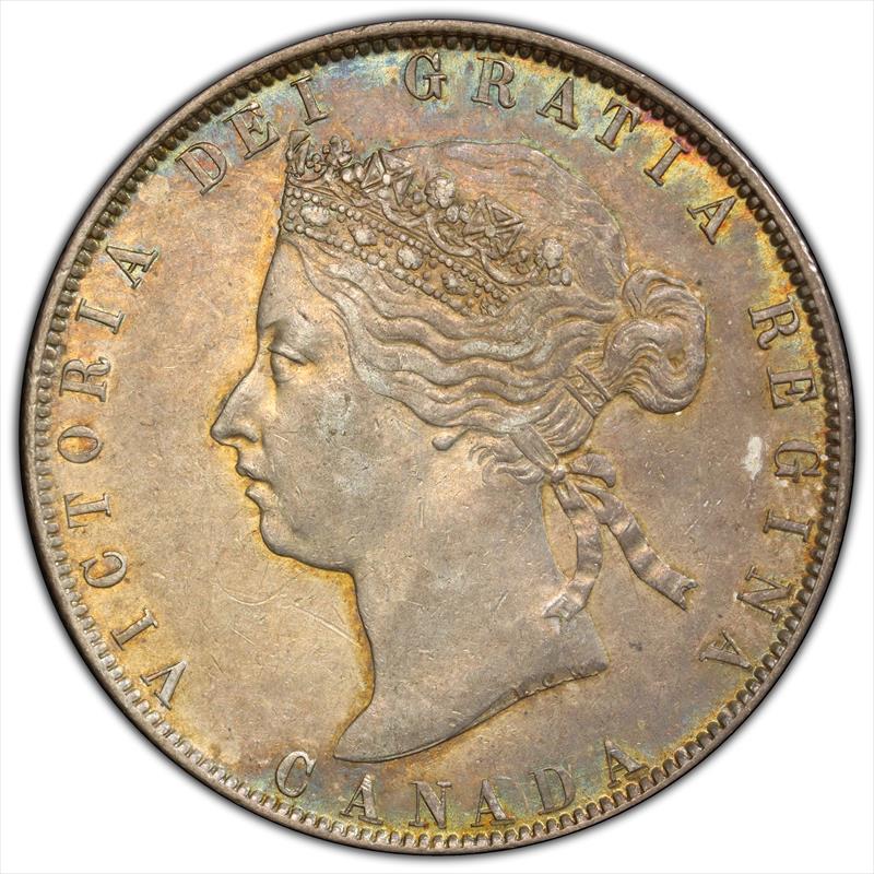 1870 Canada 50c PCGS AU55 