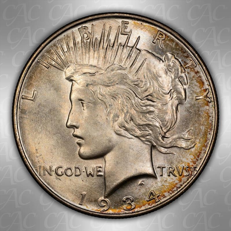 1934-D $1 CACG MS 64+