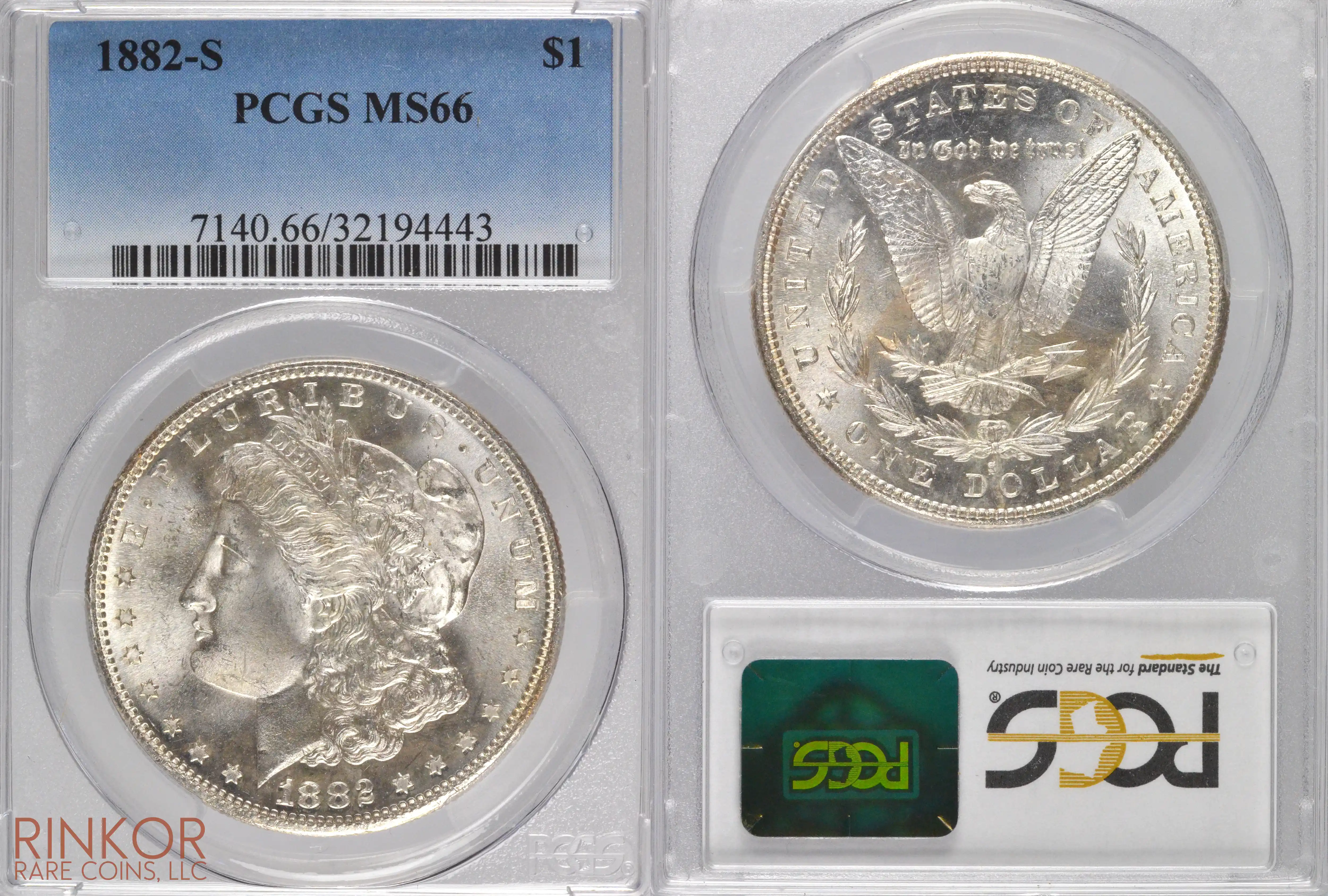 1882-S $1 PCGS MS 66