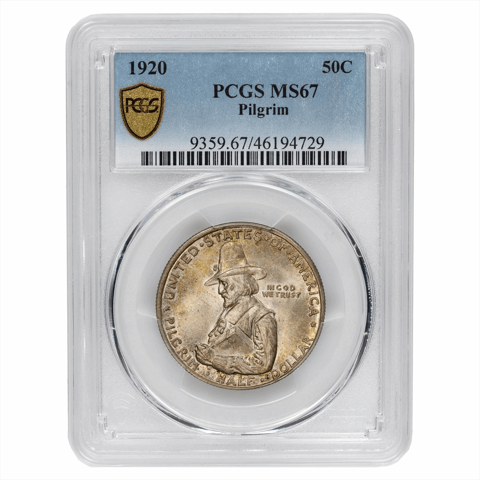 1920 Pilgrim Commemorative Half Dollar 50C PCGS MS 67