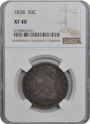 1838 Capped Bust Half Dollar NGC XF-40