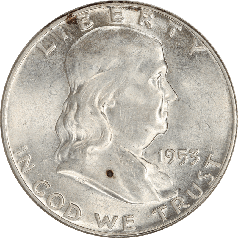 1953-D Franklin Half Dollar 50c Uncirculated - Nice Original Coin 