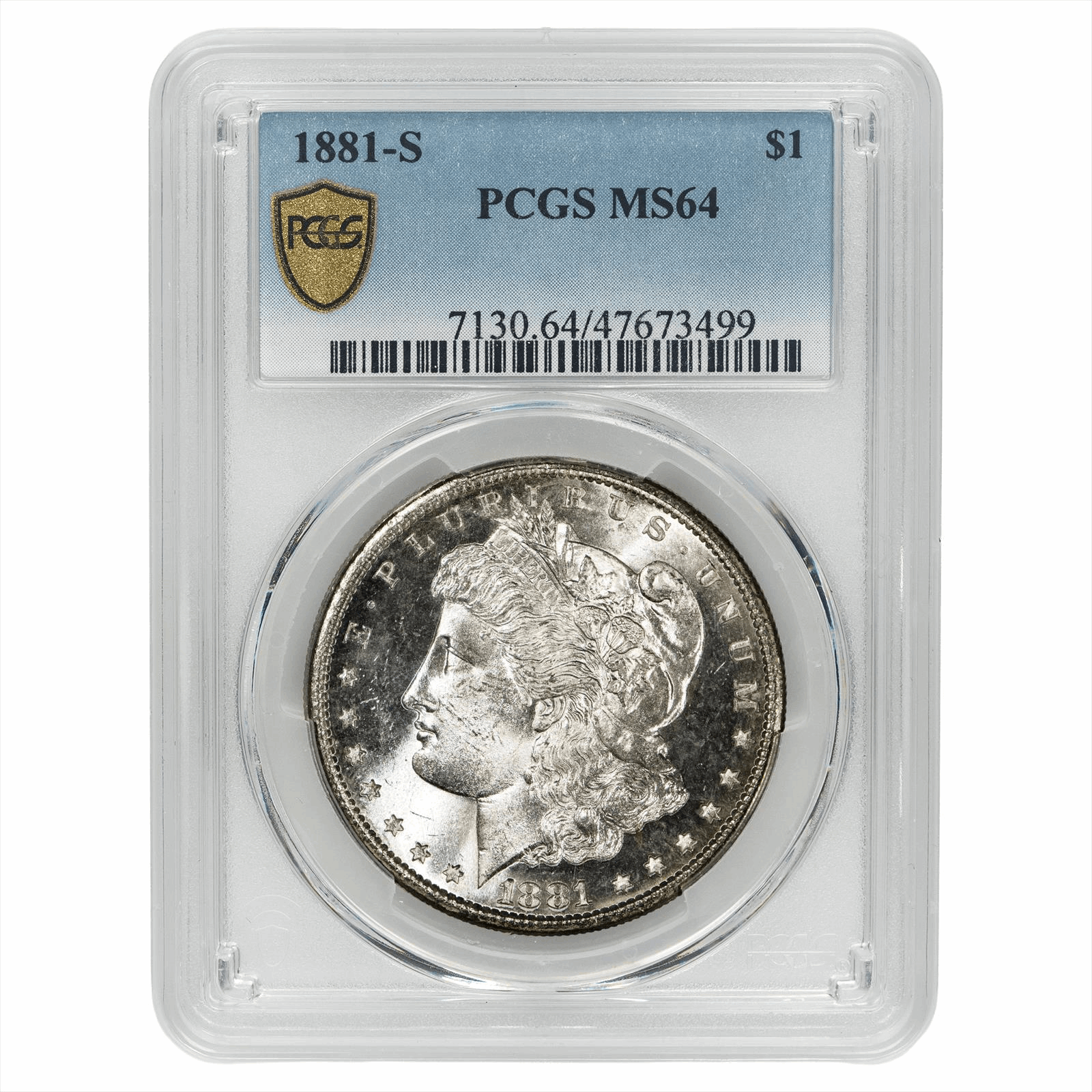 1881-S Morgan Silver Dollar $1 PCGS MS 64