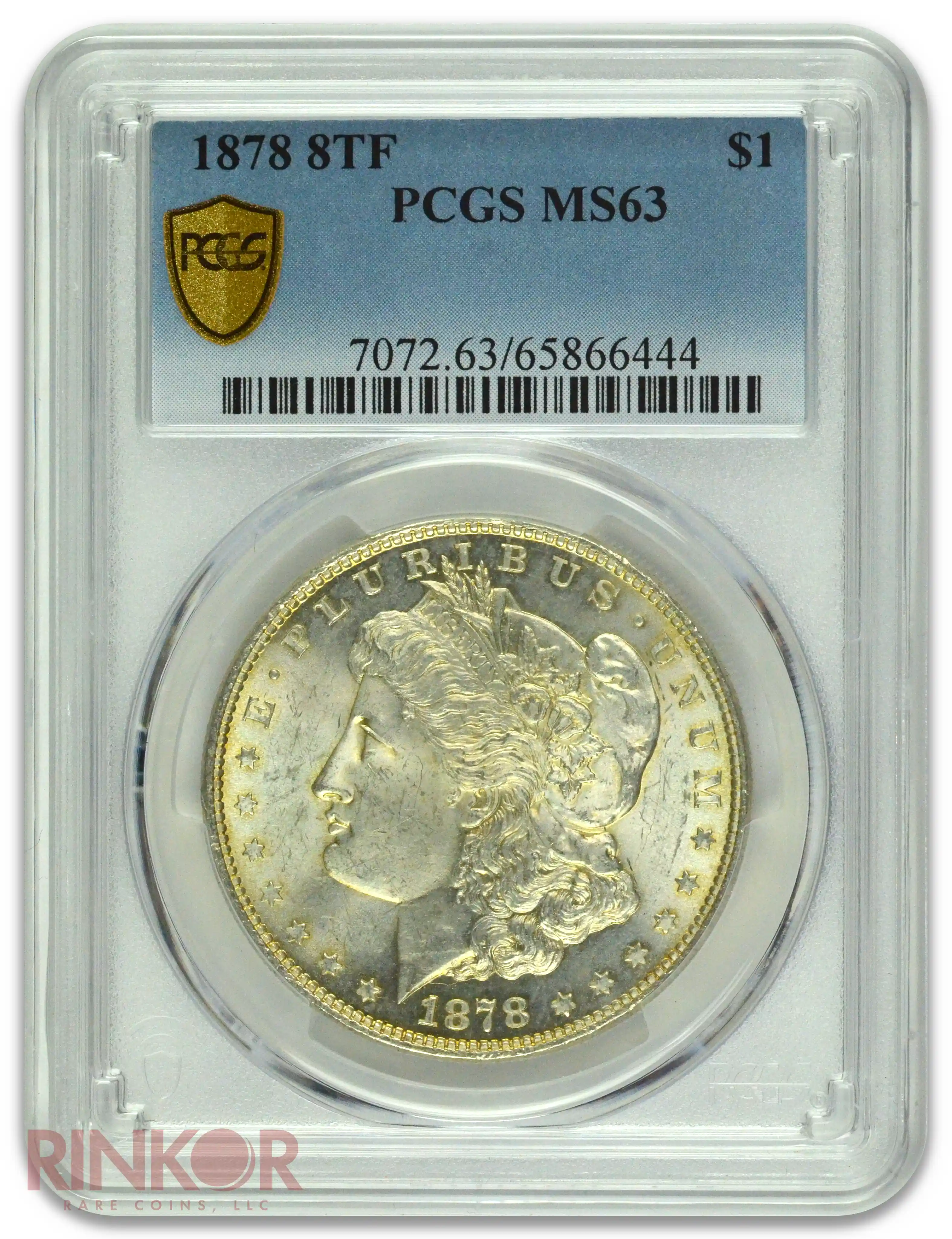 1878 8TF $1 Morgan Dollar PCGS MS 63