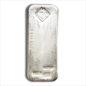 100 oz Silver Bar - Johnson Matthey - JM 