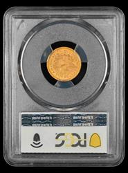 1866 $2.50 Gold PCGS AU55 Mint Error 175 Degree CW Rotated Dies Bass 55