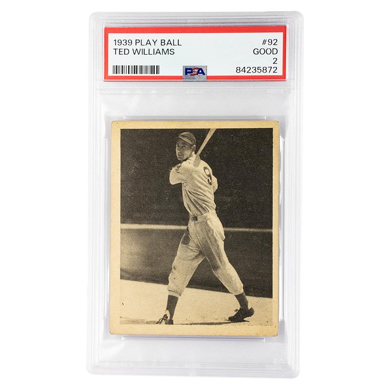 1939 PLAY BALL TED WILLIAMS  #92 PSA Good 2 Cert #84235872