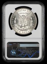 1886 $1 VAM-1A Line in 6 Top 100 Bill Fivaz Signature Label NGC MS 62