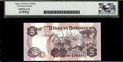 Botswana Bank of Botswana 5 Pula ND (1982) Superb Gem New 67PPQ 