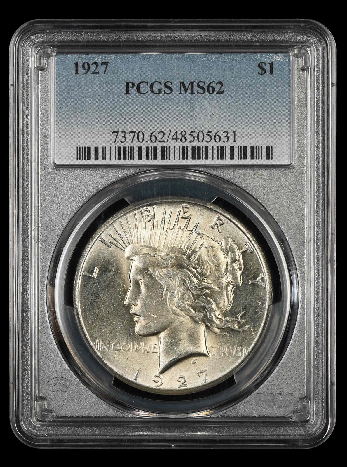 1927 $1 PCGS MS 62