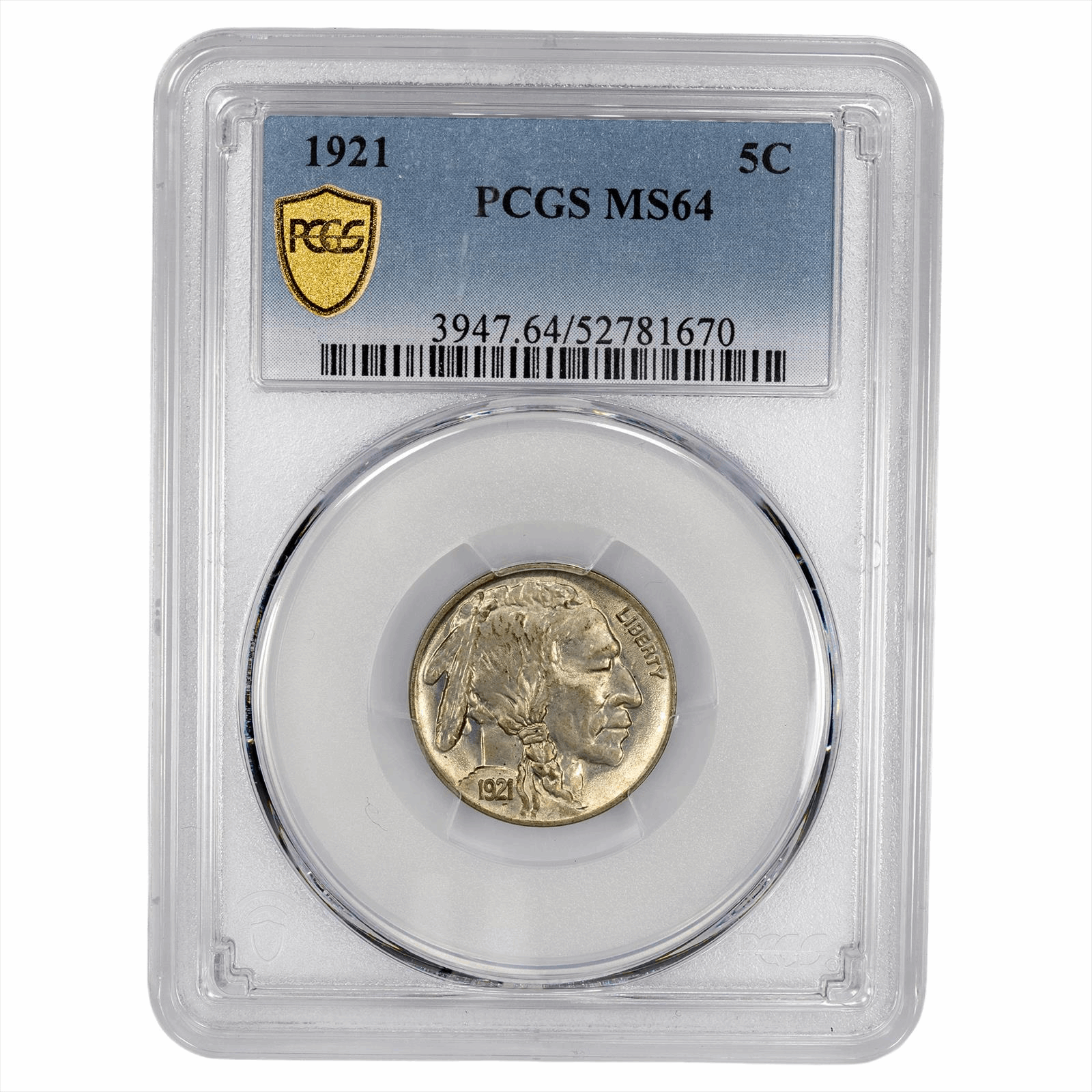 1921 Buffalo Nickel 5C PCGS MS 64