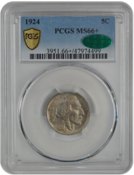 1924 Buffalo PCGS CAC MS 66+ 