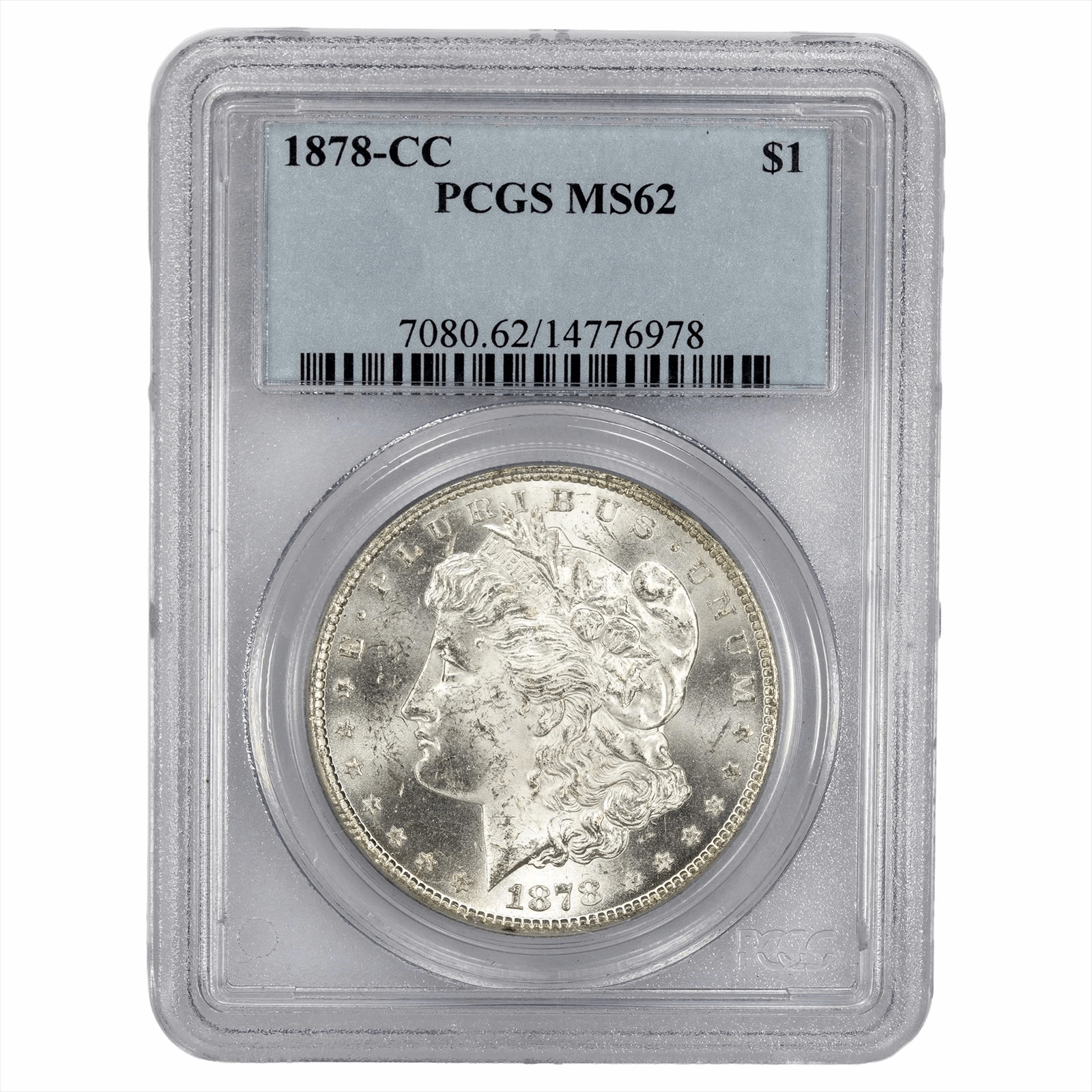 1878-CC Morgan Silver Dollar $1 PCGS MS 62