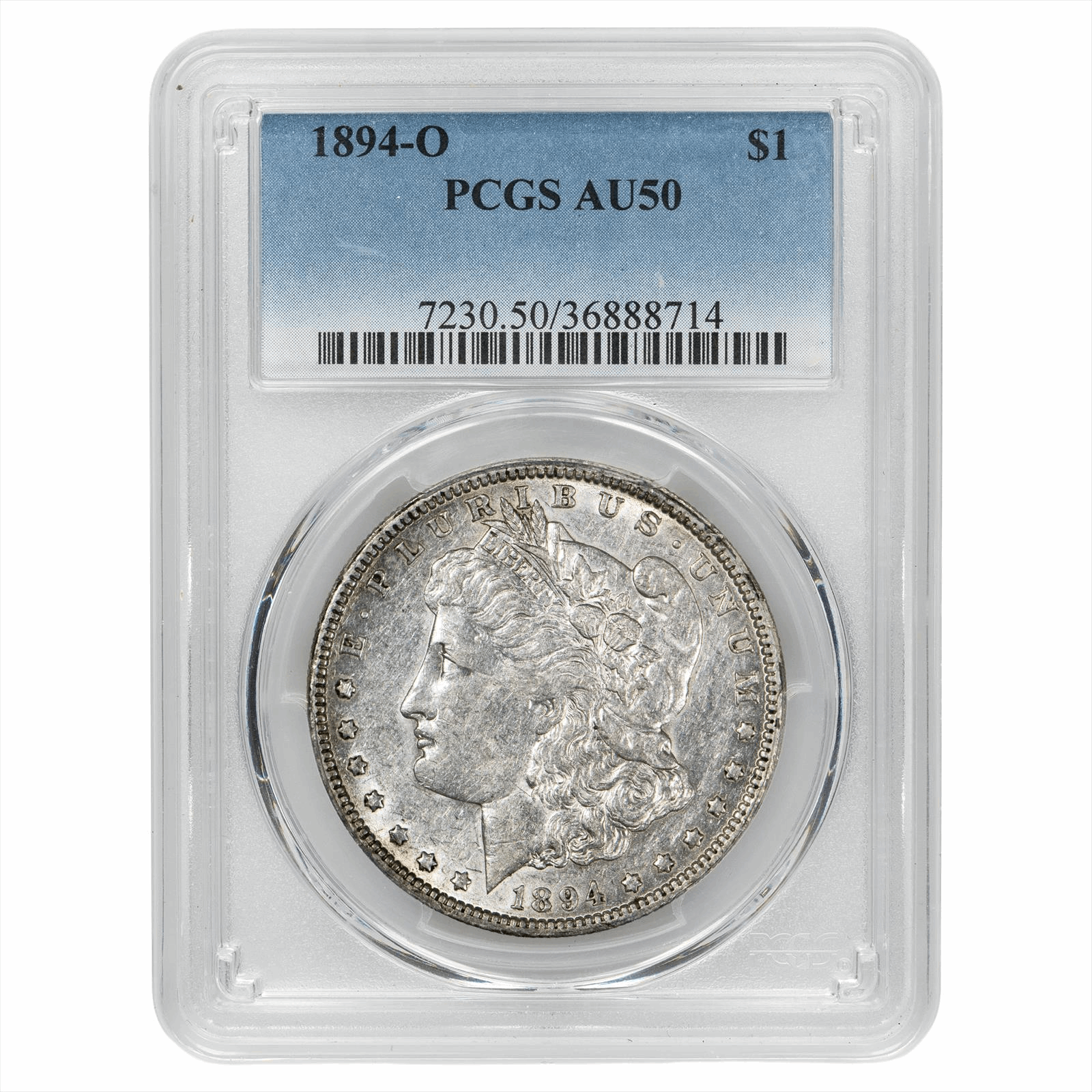 1894-O Morgan Silver Dollar $1 PCGS AU 50