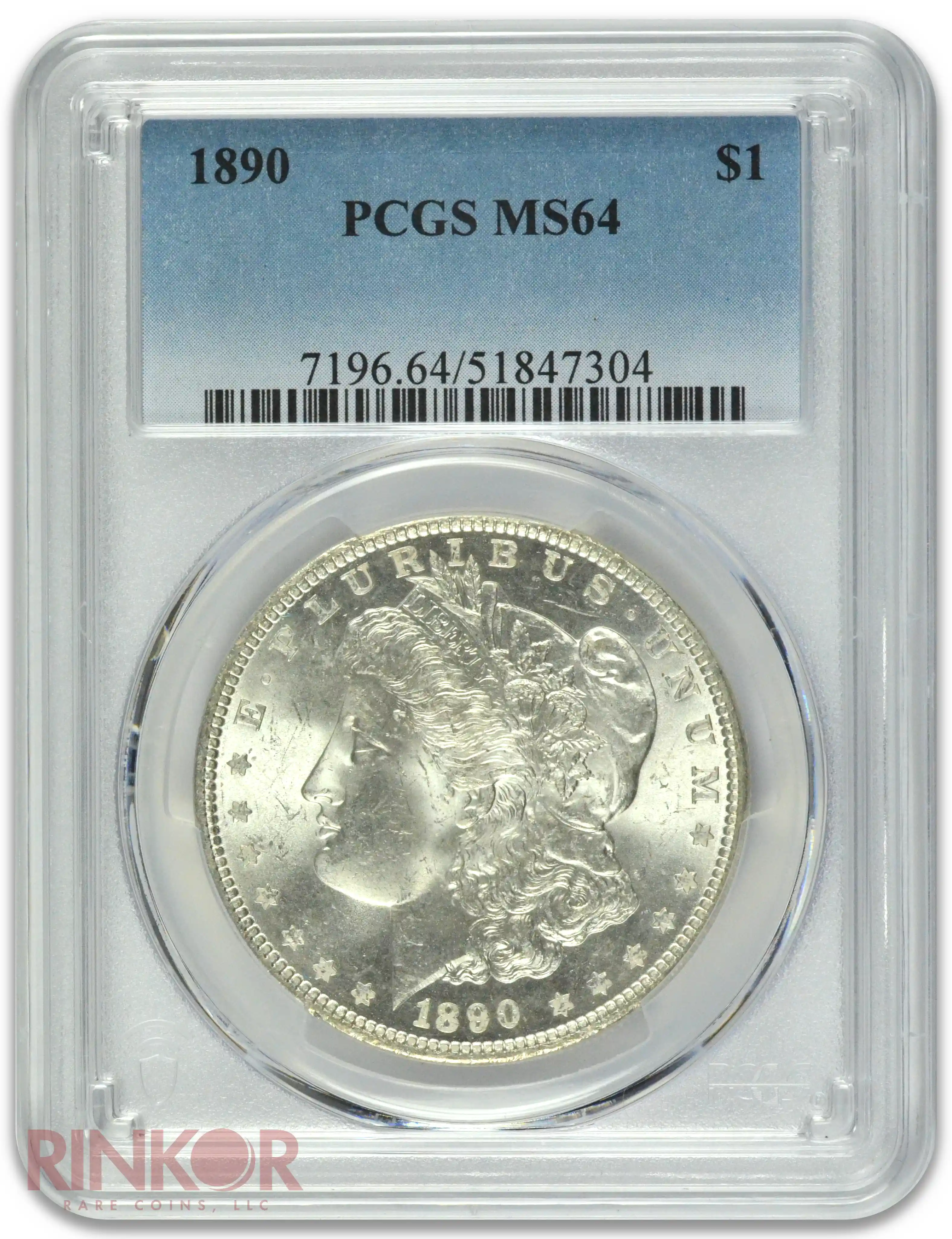 1890 $1 PCGS MS 64