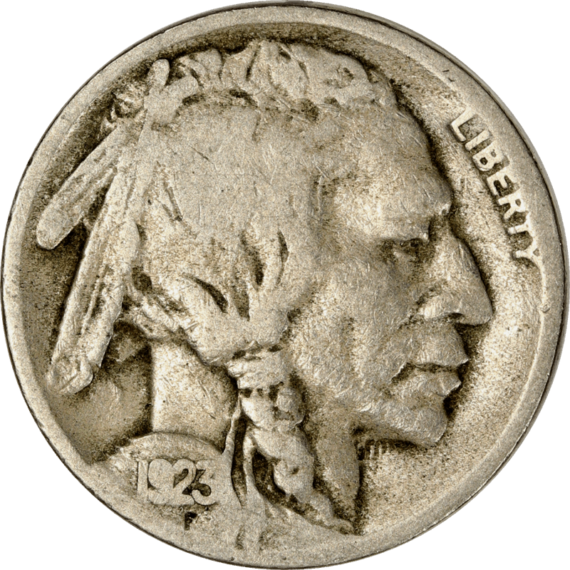 1923-S Buffalo Nickel 5c, Circulated, Better Date, Very Good