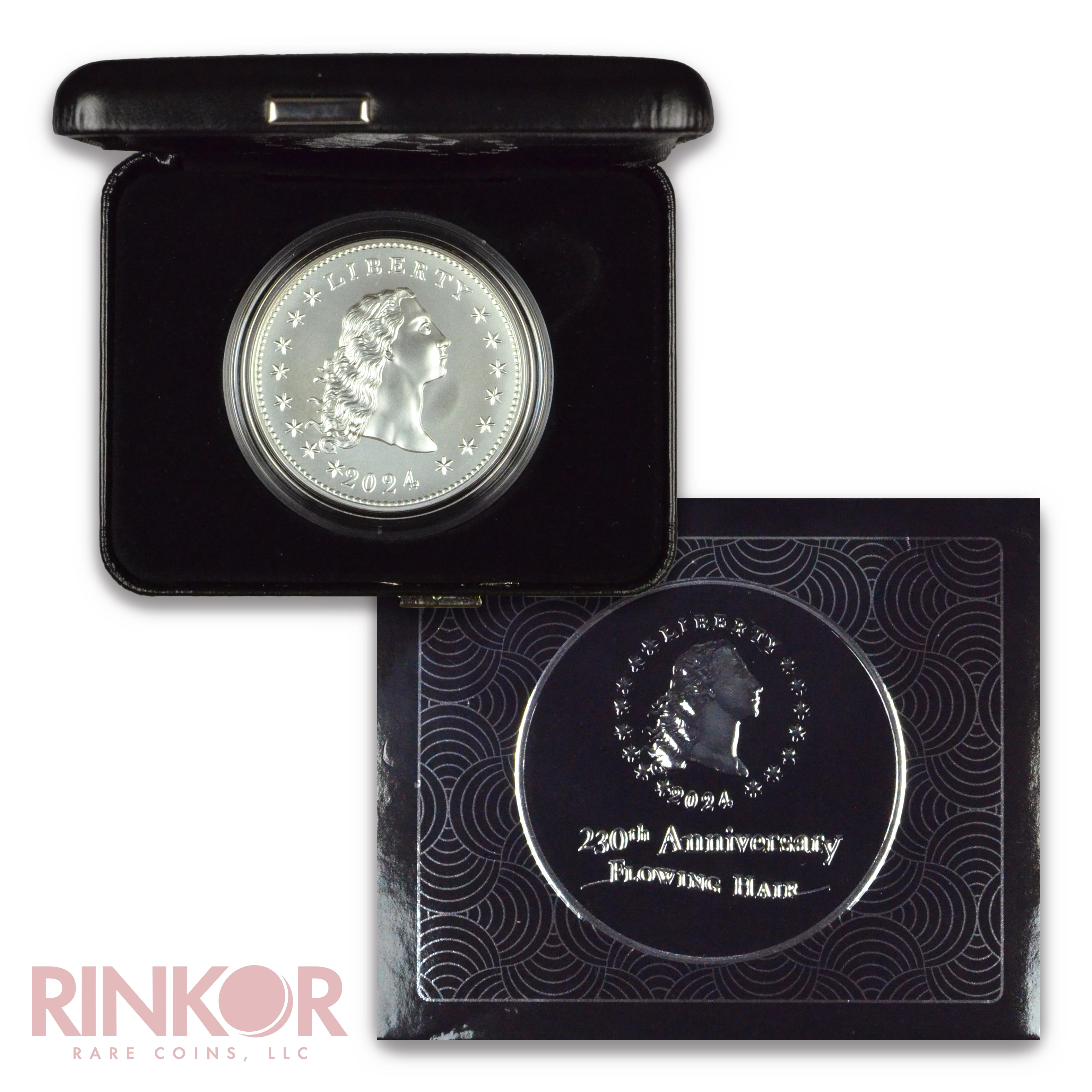 2024 Flowing Hair 230th Anniversary 1oz Silver Medal Gem BU (Box and CoA)