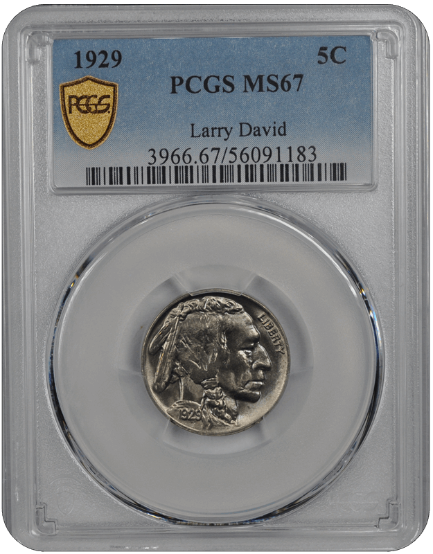 1929 Buffalo PCGS MS 67