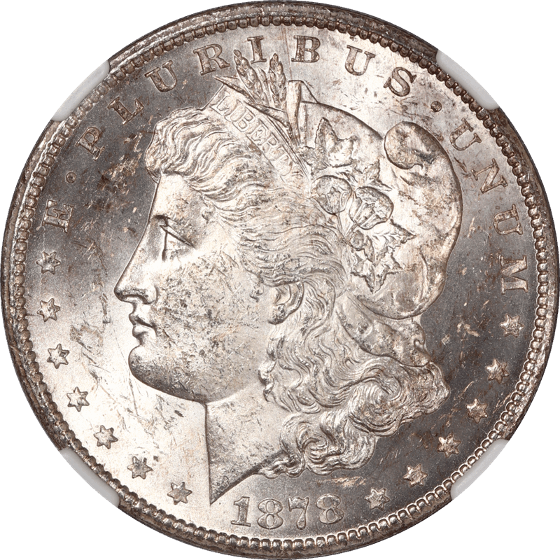 1878-CC Morgan Silver Dollar, $1 NGC MS 61 - Nice Original Coin