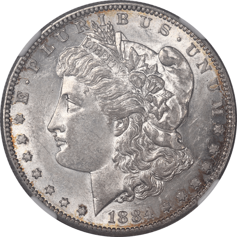 1884-S Morgan Silver Dollar $1 NGC AU 58 