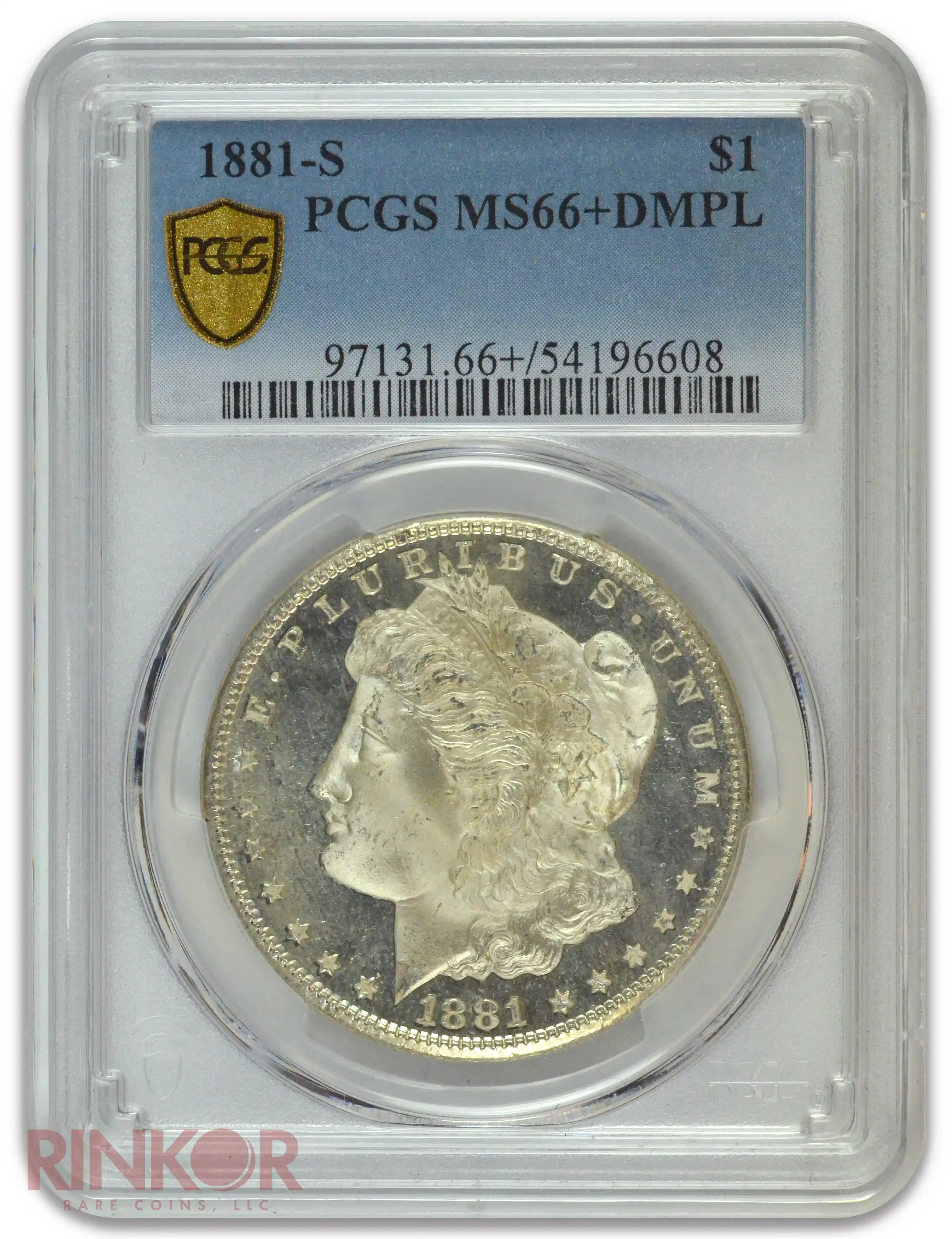 1881-S $1 Morgan Dollar PCGS MS 66+ DMPL