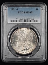 1891 S $1 PCGS MS62 MS62