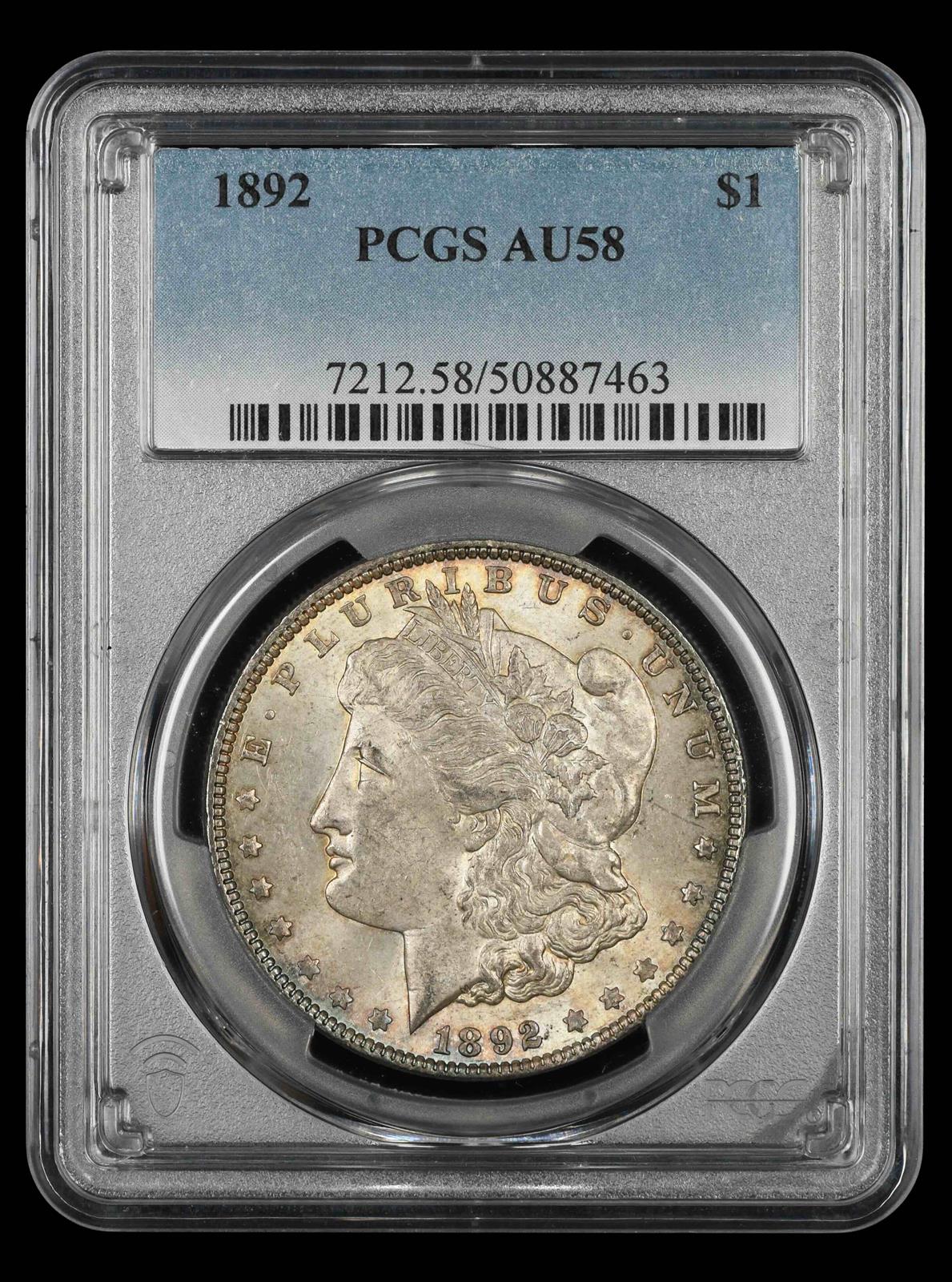 1892 $1 PCGS AU58