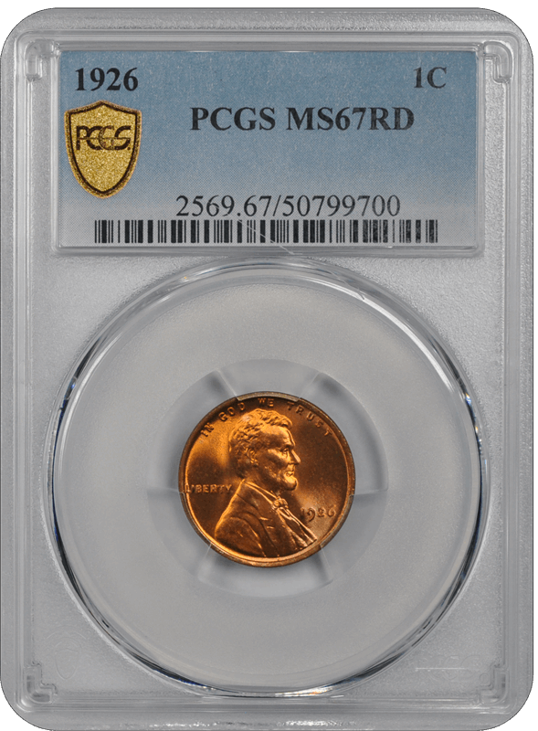 1926 Lincoln PCGS RD 67