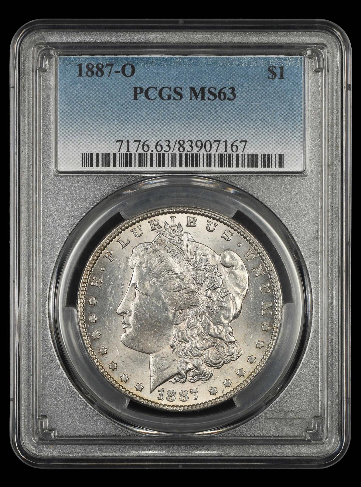 1887-O $1 PCGS MS 63