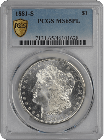 1881-S $1 Morgan Dollar PCGS   MS65 PL