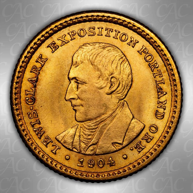 1904 Gold $1 Lewis & Clark CACG MS 64