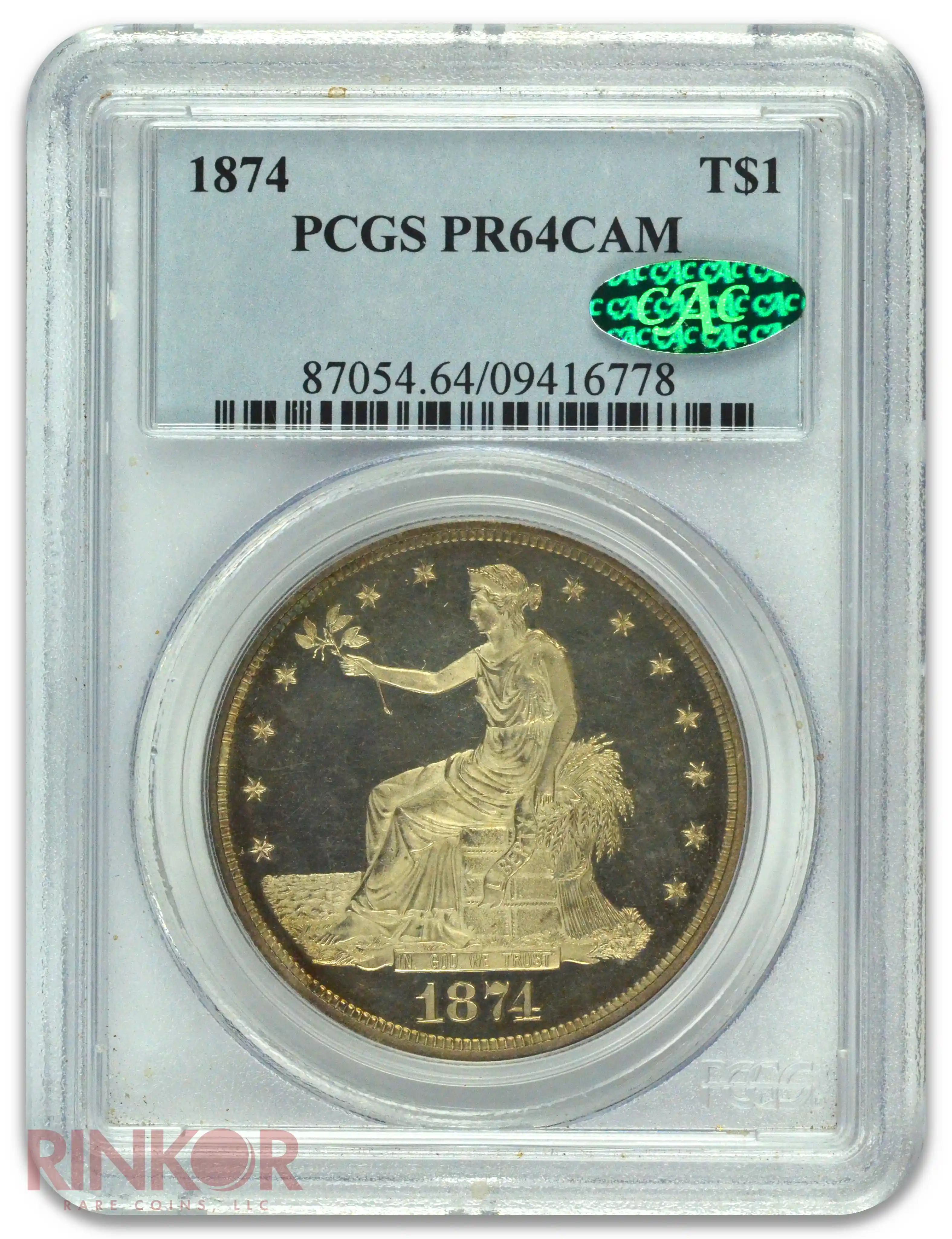 1874 $1 Trade Dollar PCGS