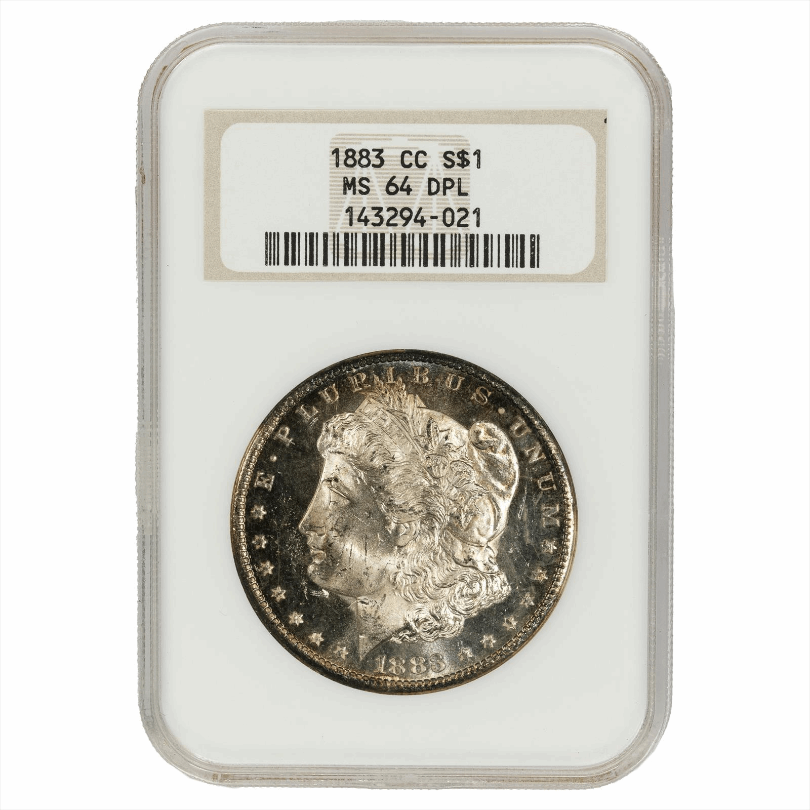1883-CC Morgan Silver Dollar $1 NGC MS 64 DPL