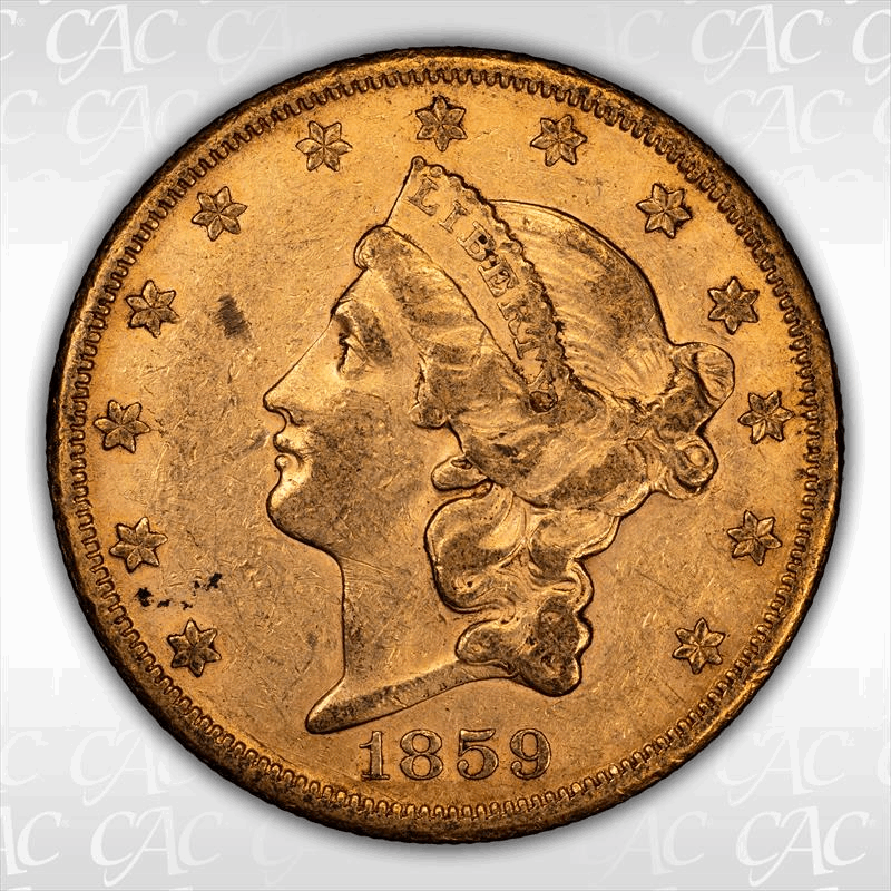 1859-S  $20 CACG XF45+