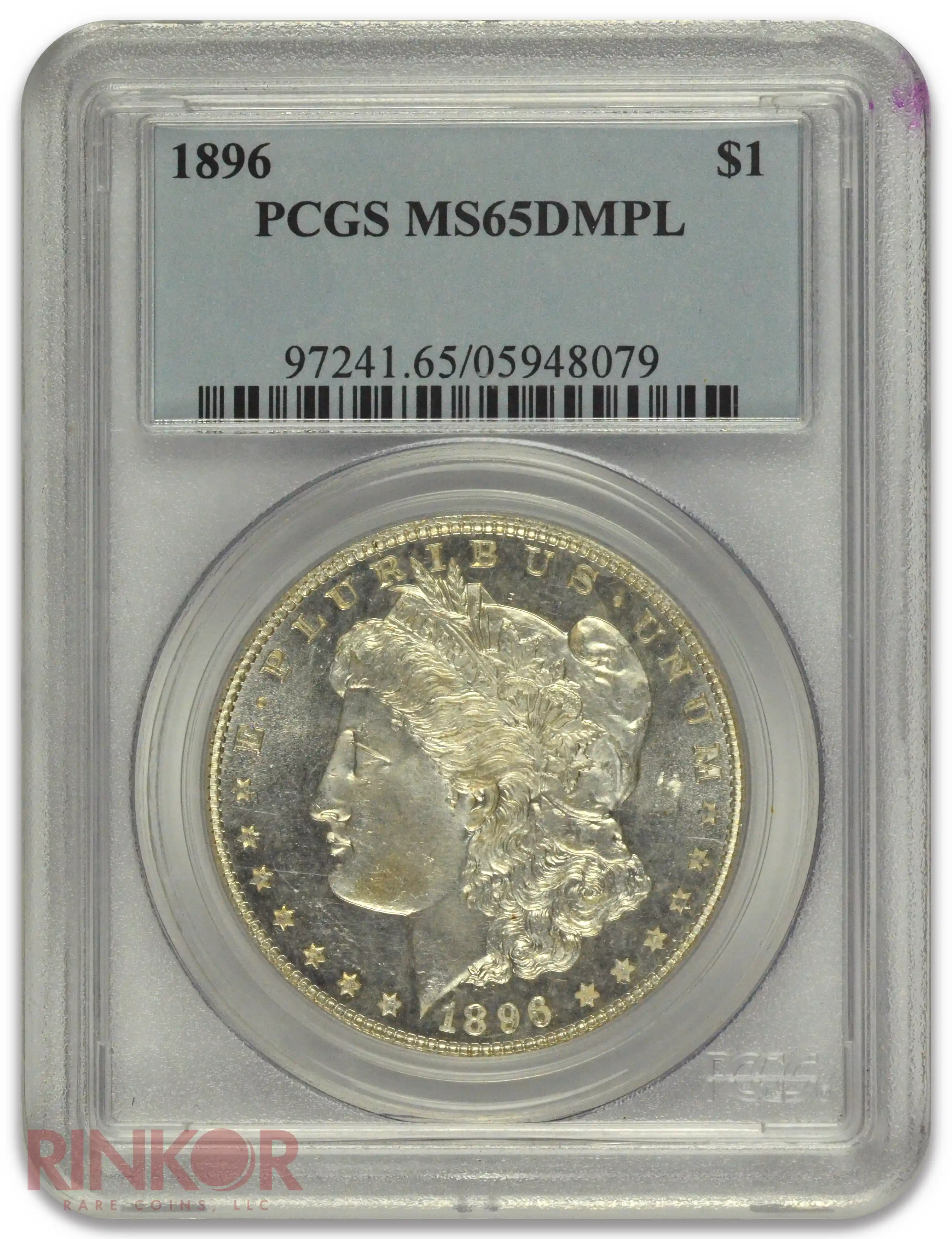 1896 $1 Morgan Dollar PCGS MS 65 DMPL