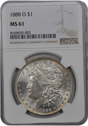 1888 O  Morgan Dollar NGC MS 61