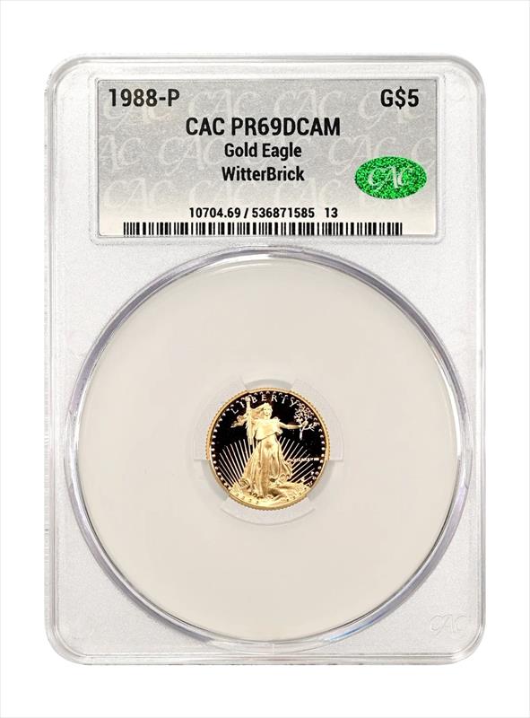 1988-P G$5 CACG PR 69 DCAM WitterBrick