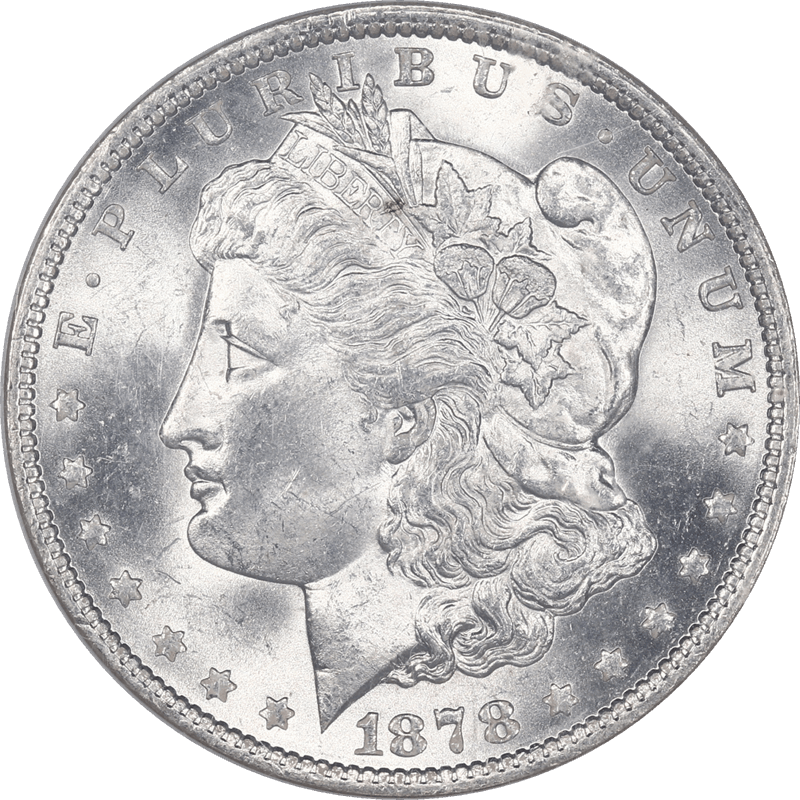 1878 7TF Morgan Silver Dollar $1 NGC MS 64 CAC Reverse of 1879 