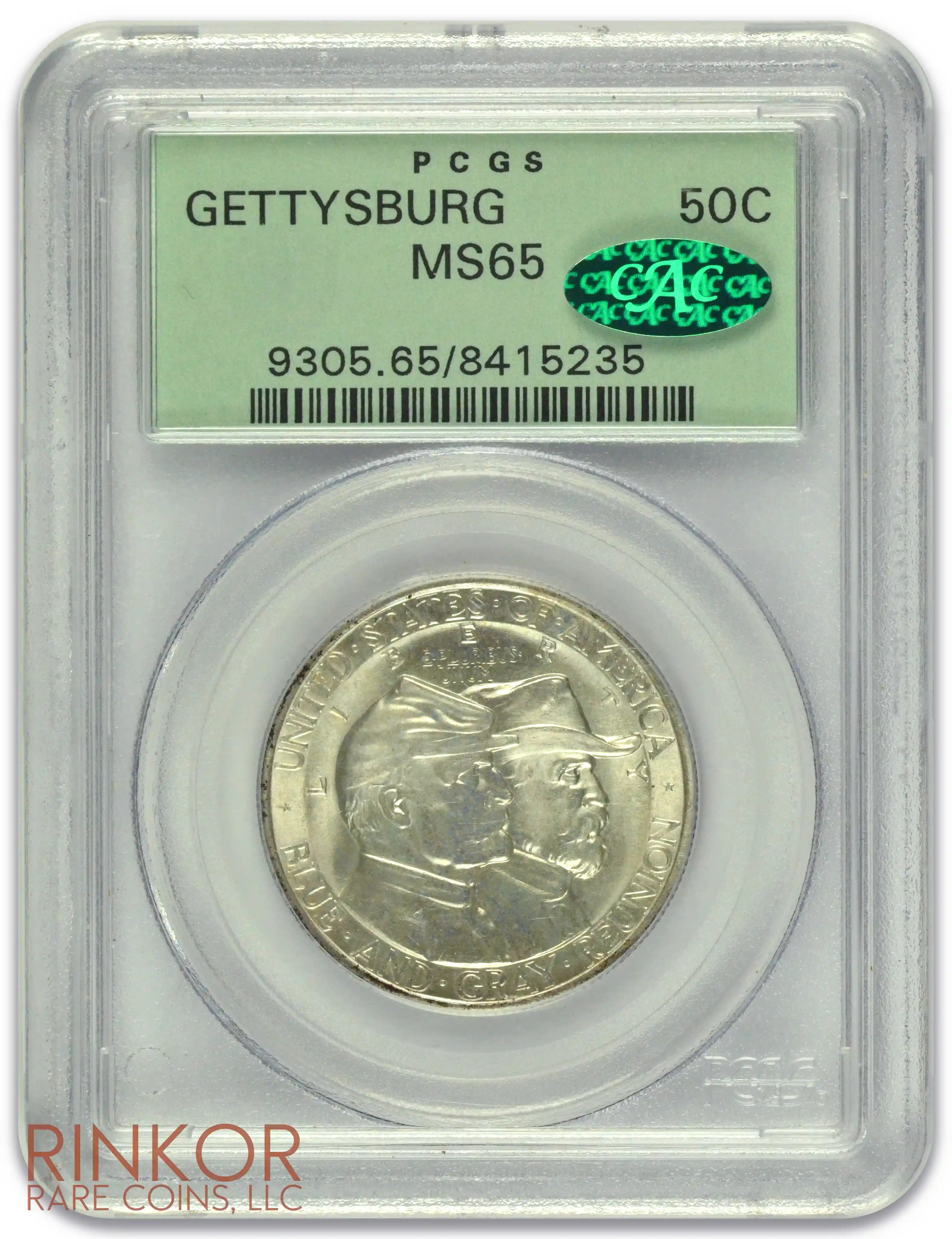 1936 Gettysburg Commemorative Half Dollar PCGS MS 65 CAC