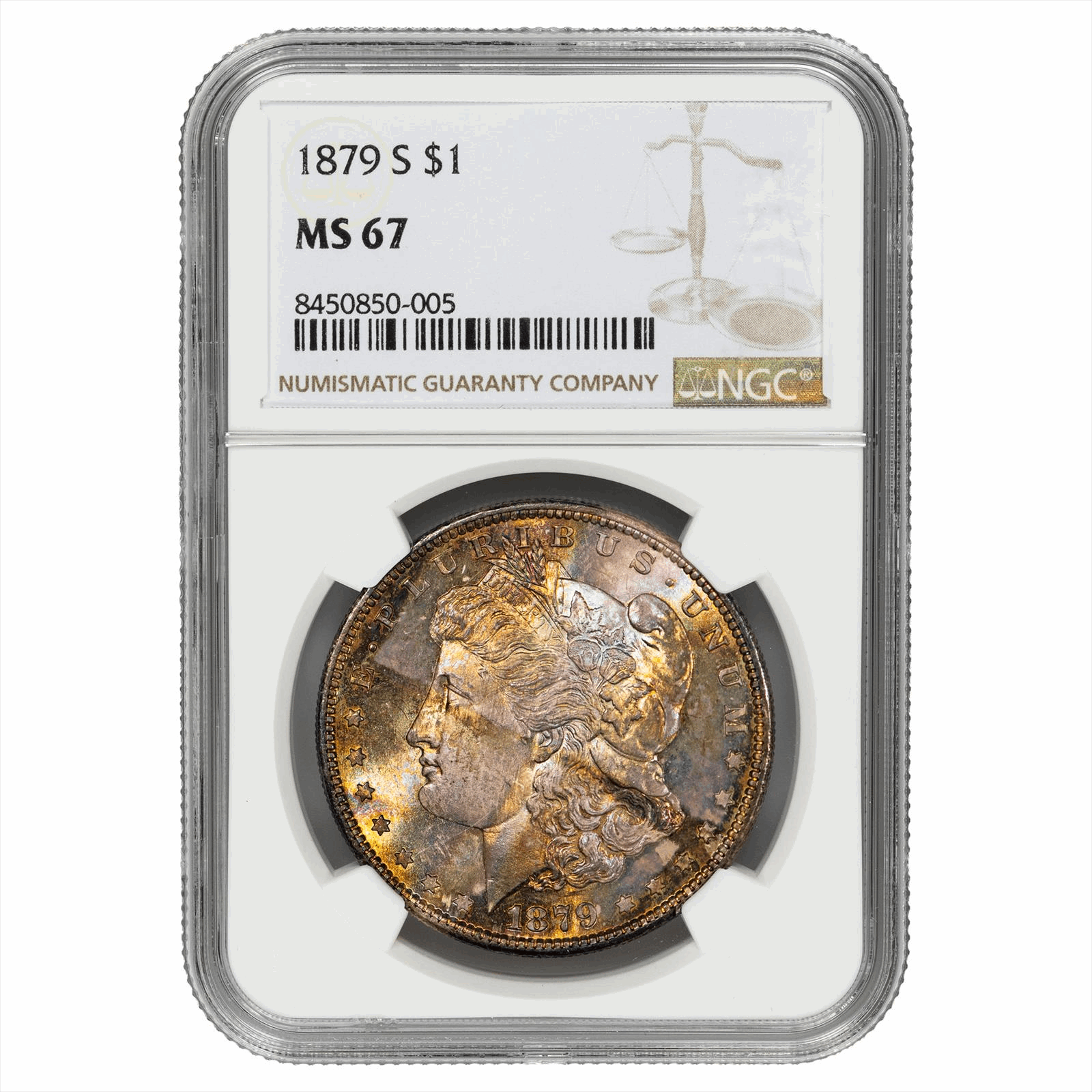 1879-S Morgan Silver Dollar $1 NGC MS 67