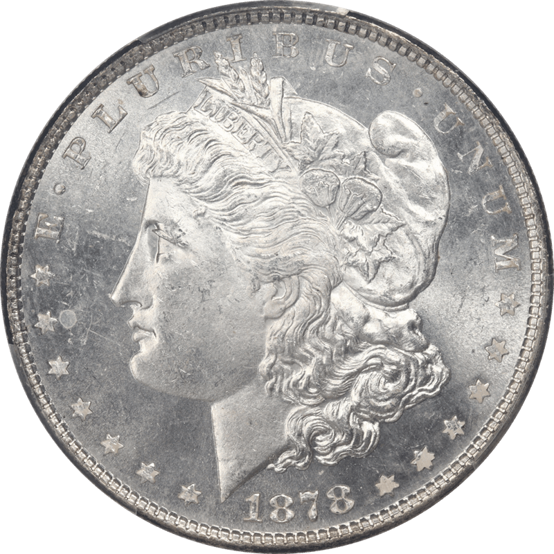 1878 8TF Morgan Silver Dollar $1 PCGS MS65 - Lustrous, PQ+