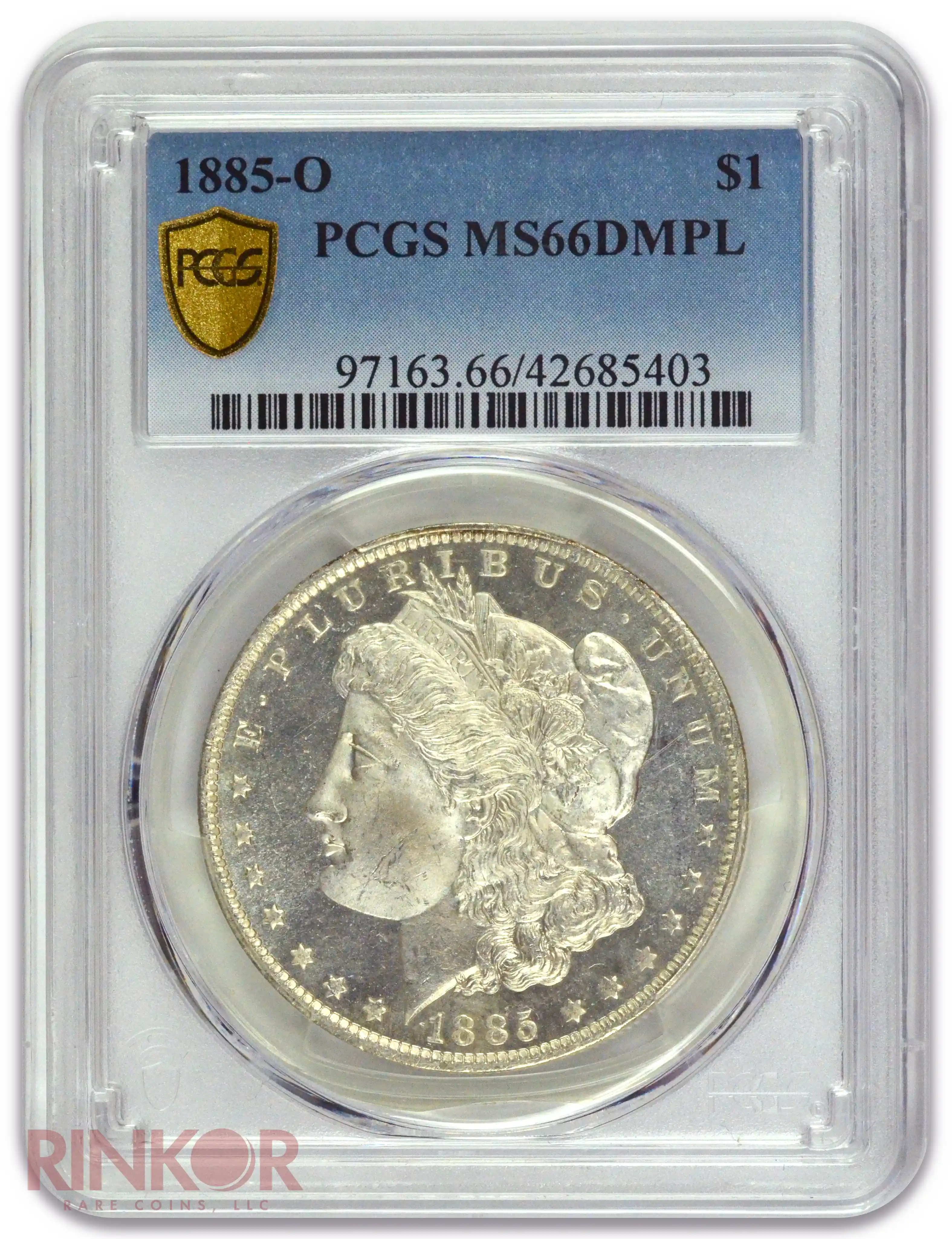 1885-O $1 Morgan Dollar PCGS MS 66 DMPL
