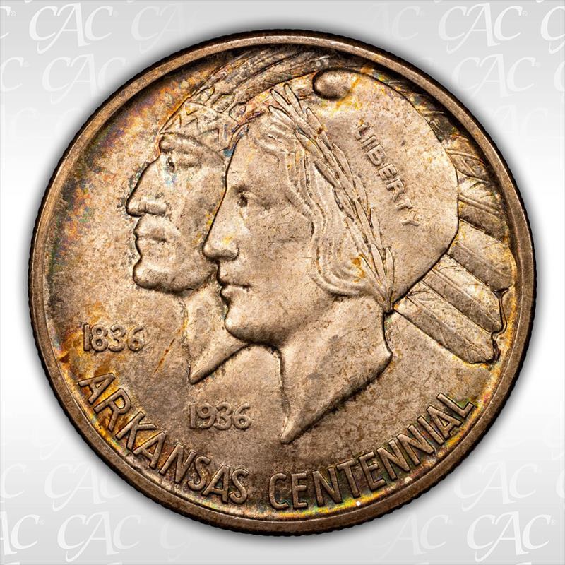 1936-S Arkansas 50c CACG MS 67+
