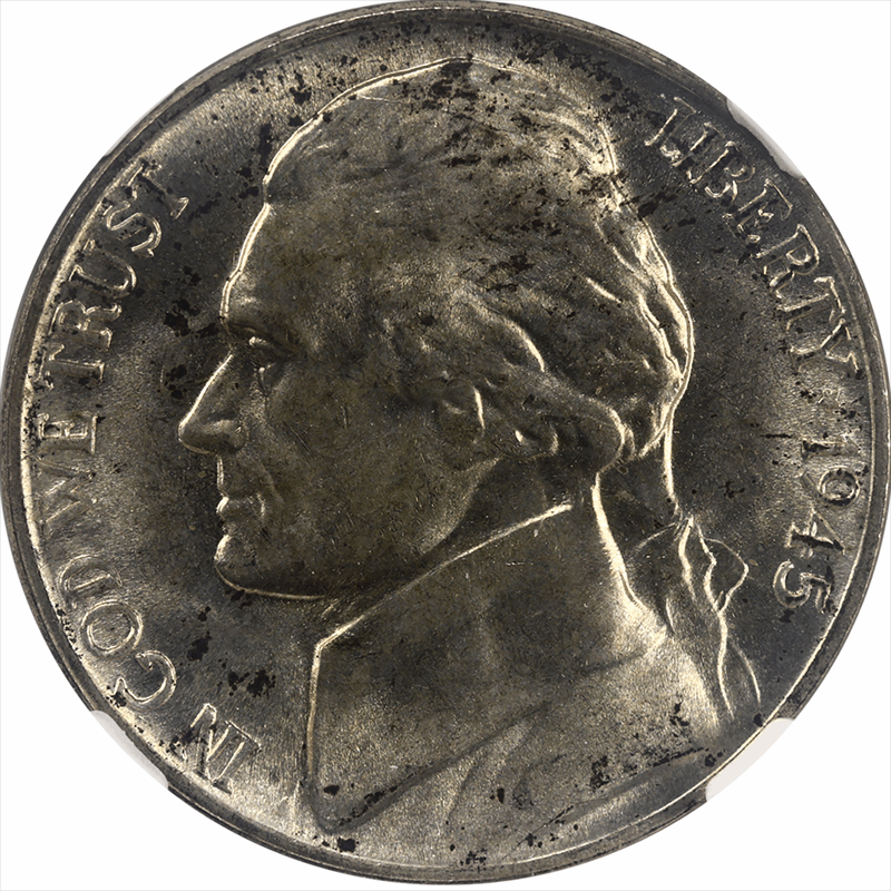 1945-D Jefferson Nickel 5C NGC MS 67 5FS - Nice Original Coin