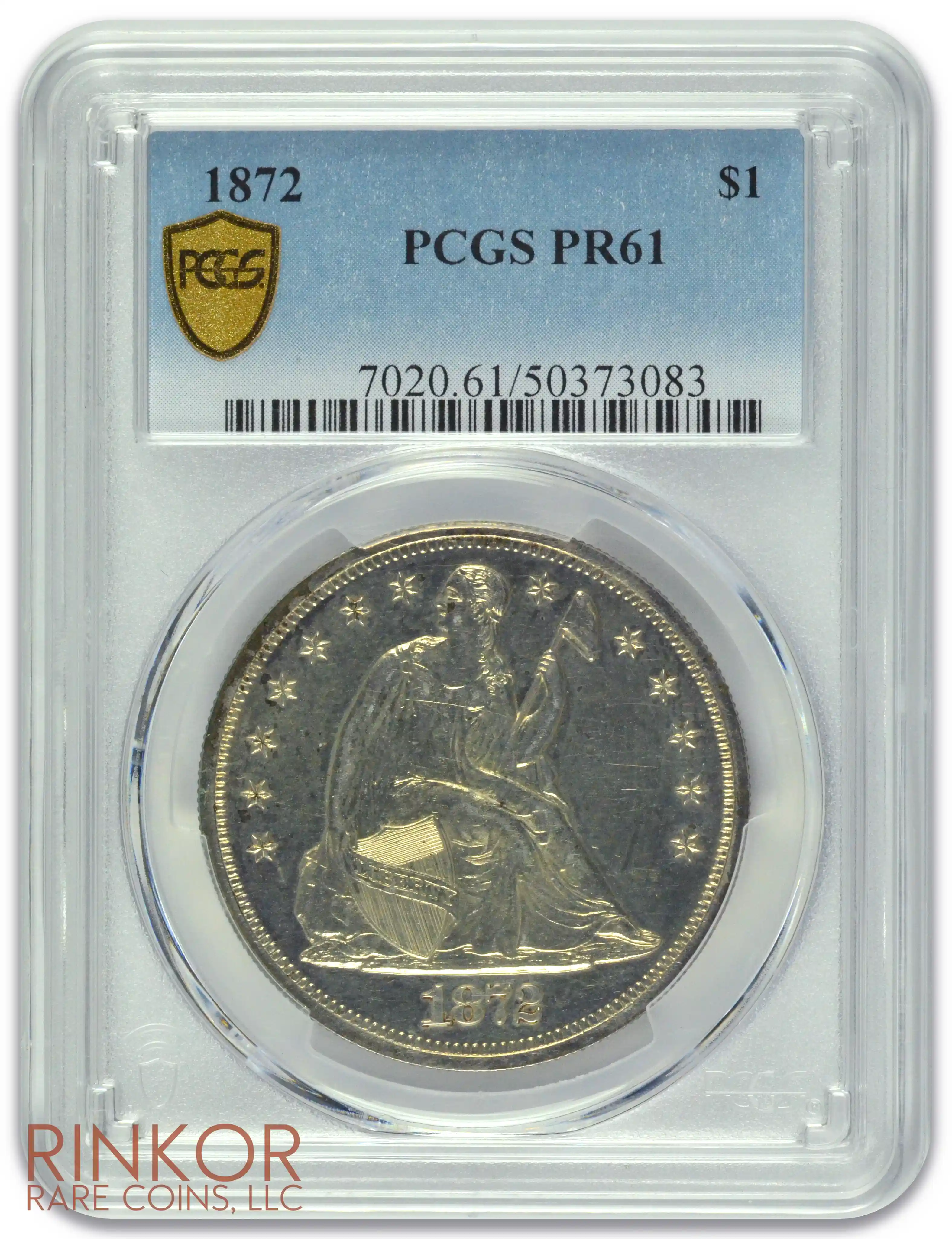 1872 $1 PCGS PR 61